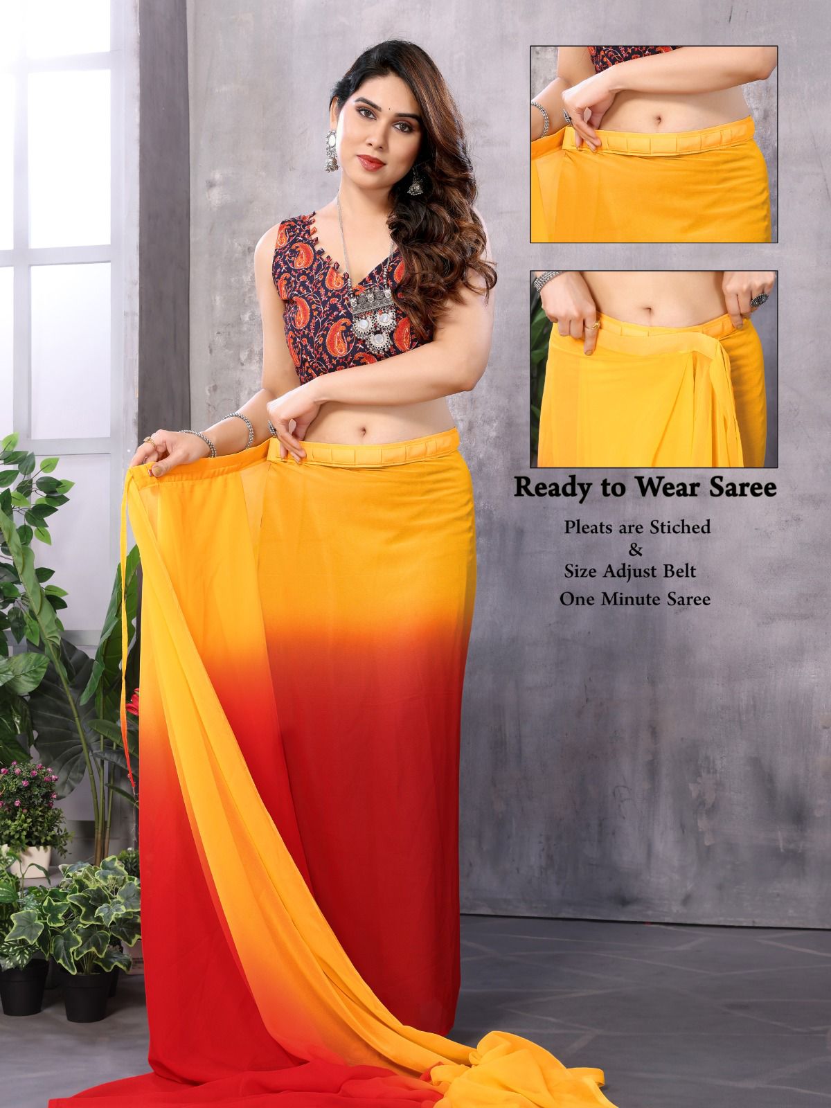 SF 737 Pure Soft Printed Georgette Readymade Sarees Wholesale Price In Surat

